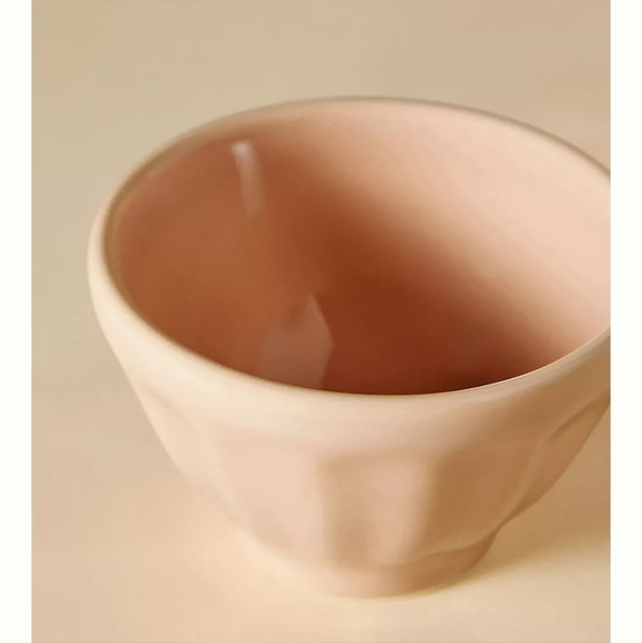 Anthropologie Shiny Mini Latte Bowls - set of 4 - apricot pink - Picture 2 of 14